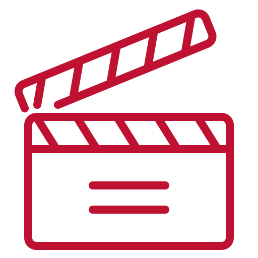 icône clap de cinéma